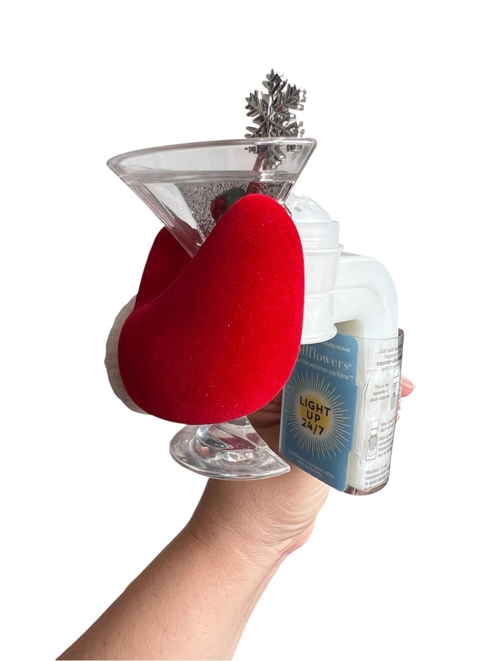 Bath & Body Works Santa Hat Martini Wallflower Plug Christmas Holiday Decor Plug - Picture 3 of 5